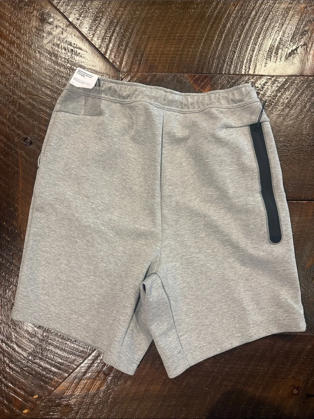 Nike Gray Athletic Fleece Shorts with Black Drawcord